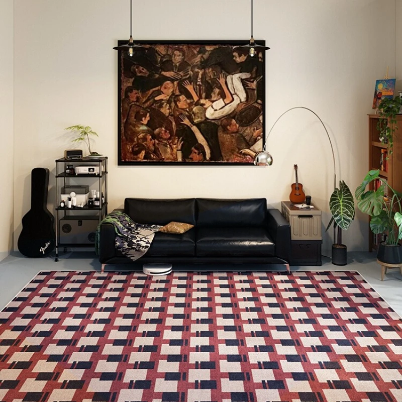 Home Textiles Online - Tappeto Decorativo a Quadri Retrò per